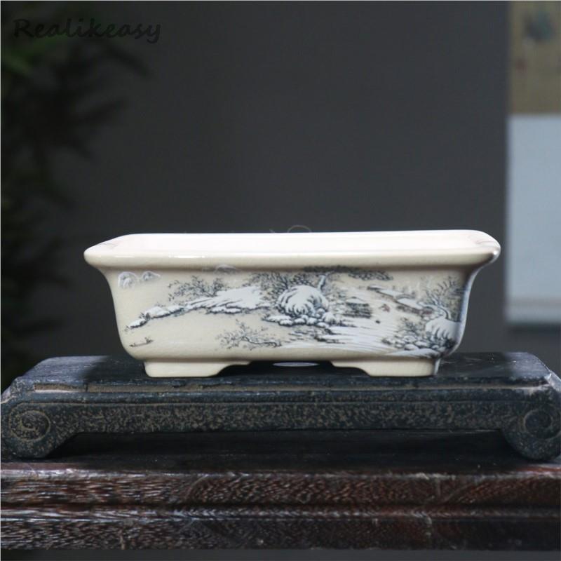 Japanese Garden Bonsai - 6 크기 보라색 모래 꽃 냄비