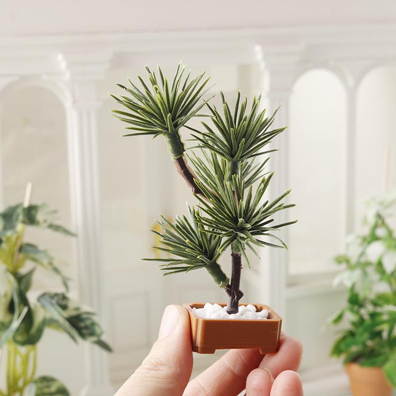 Landscape Bonsai Garden - 1Pcs 1/12 인형 집 시뮬레이션 소나무